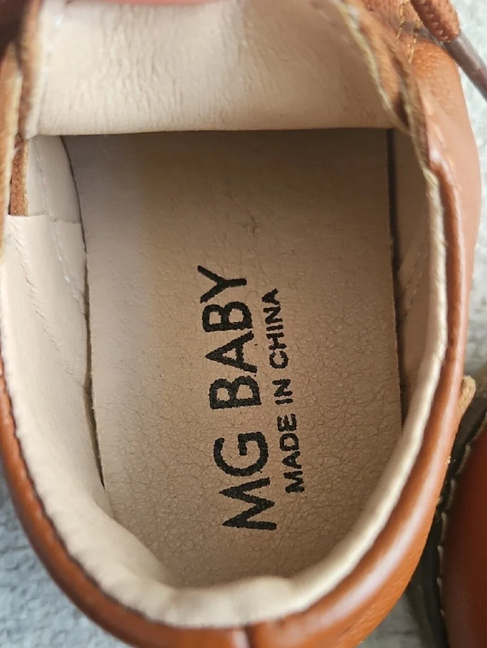 Toddler Tan Wingtip Lace-Up Dress Shoes